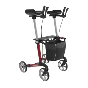 NSWRL60UK- NAVIGATOR Indoor Rollator Red Fixed armrests FRONT-RIGHT