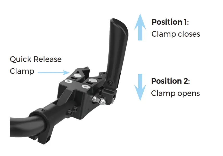 Track Wheel Double Arm Clamp Open and Close