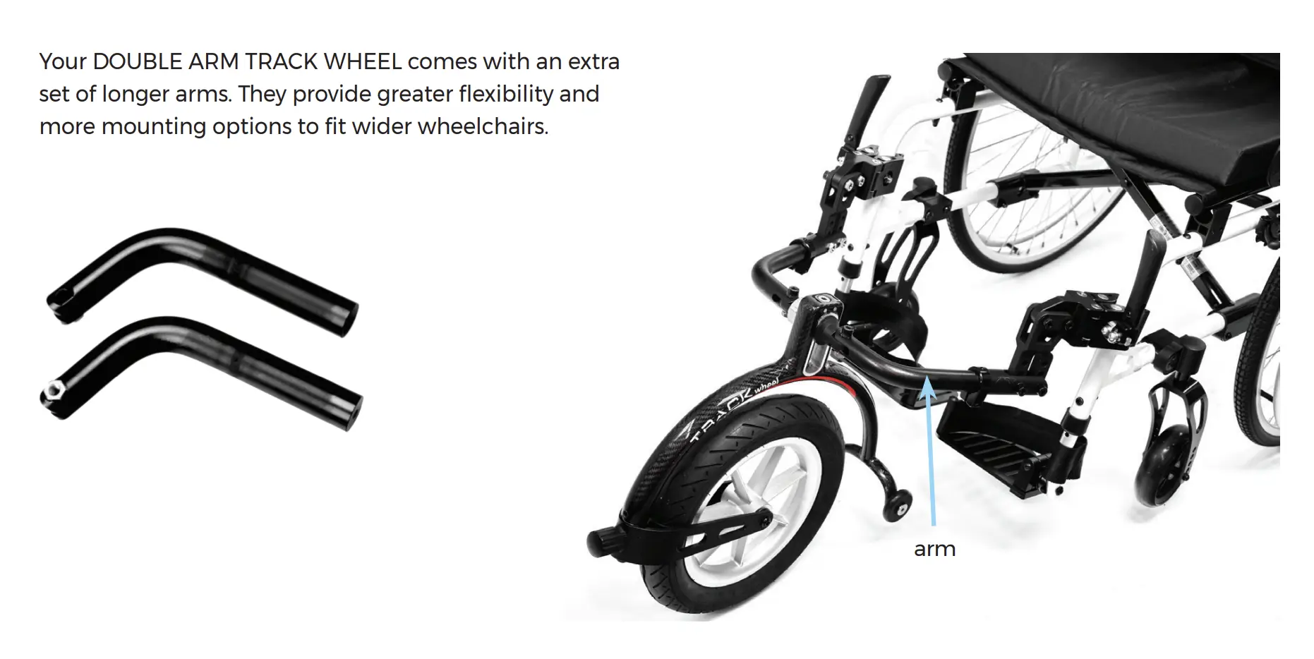 Track Wheel Double Arm Set of longer arms