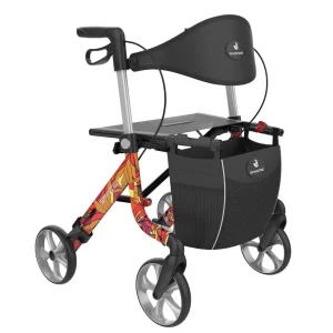 LRHFM550RP - Space LX Rollator Flower Power FRONT RIGHT