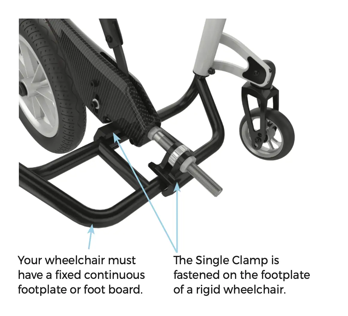 Track Wheel Single Arm on Footplate